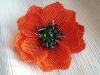 Beaded poppies: weaving and embroidery patterns for beginners Beaded leaves for poppies weaving patterns